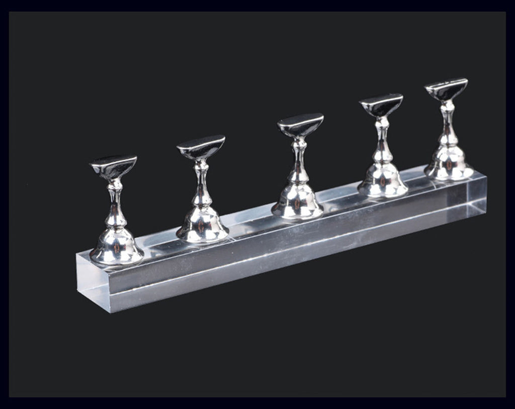 Magnetic Manicure Nail Art Practice Display Stand False Tip Holder Make Sample