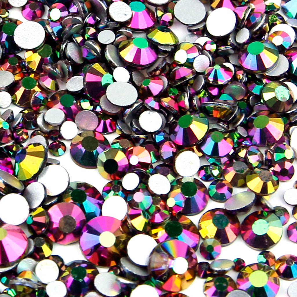 ?€�Rainbow?€‘Glass Rhinestone Face Gems 2mm-5mm