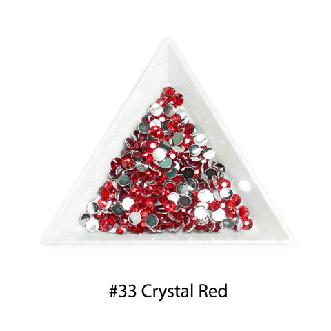 #33 Crystal Red - Bag of Flat Back Rhinestone Face Gems in Choice of 2,3,4,5 or 6mm