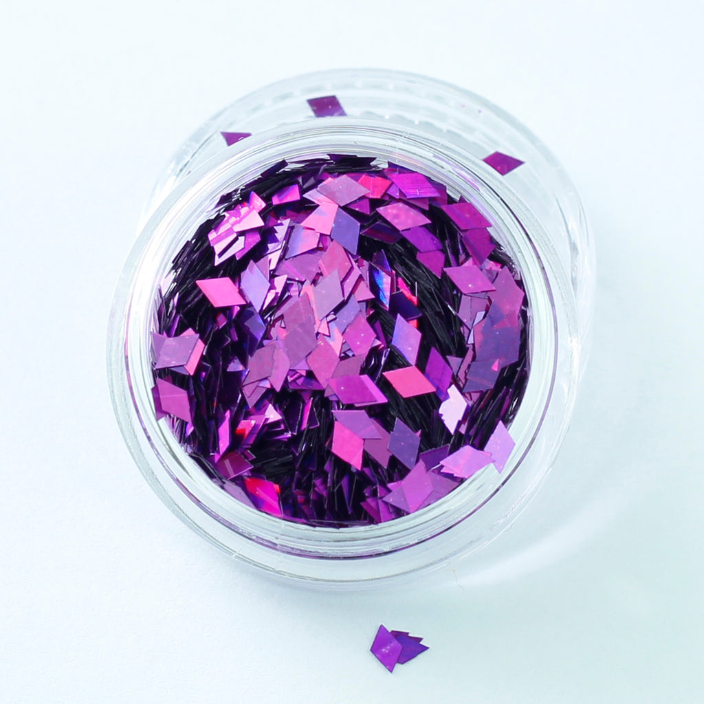 Holographic Purple Diamond Shape Face Glitter Size 1mm - 3mm