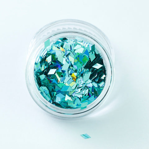 Holographic Aventurine Diamond Shape Face Glitter Size 1mm - 3mm