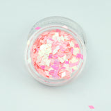 Opaque Iridescent Pink Diamond Shape Face Glitter Size 1mm - 3mm