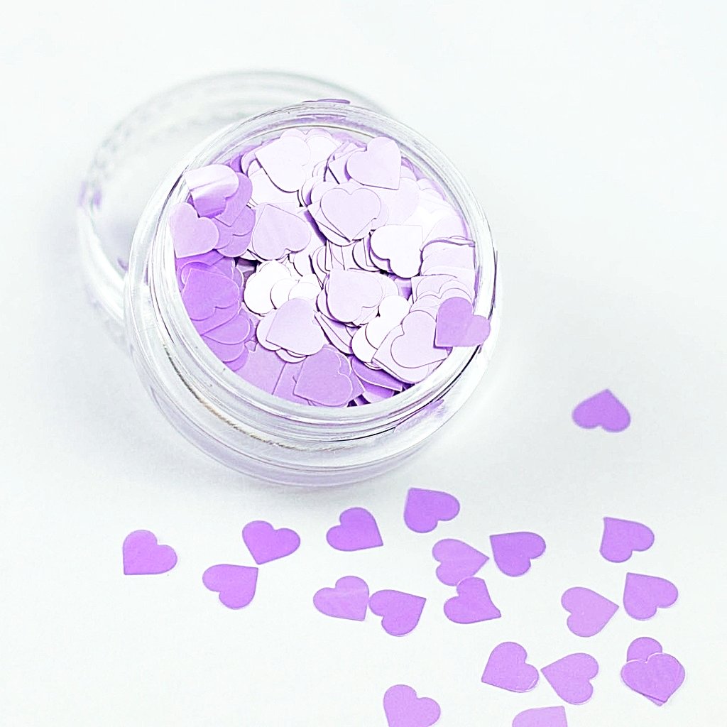 evol lilac pearl heart cosmetic face glitter