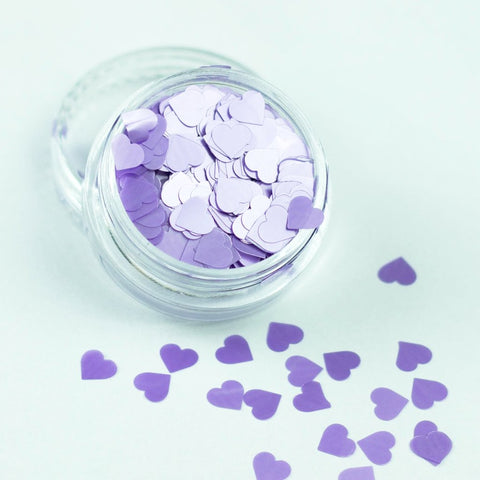 evol purple pearl heart glitter pot great for festivals