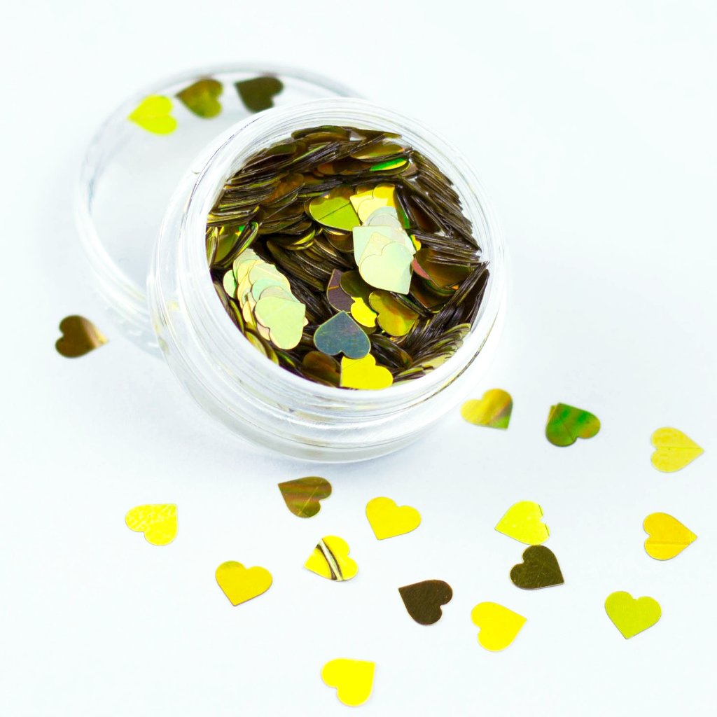 evol holographic gold stars festival glitter pot