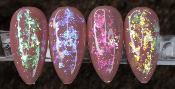 Mirror Chrome Nail Powder Holographic Silver Rose Gold Pink Purple Blue  Glitter
