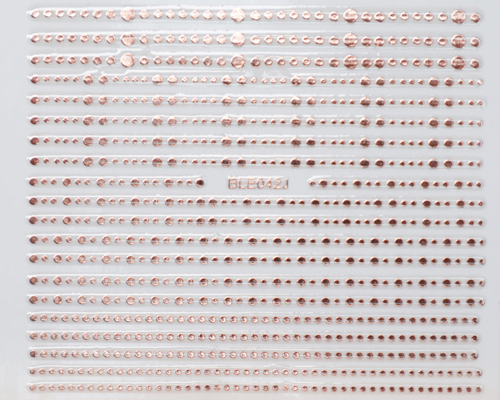 3D "Dotted lines" Metallic Stickers in Gold, Silver, Rose Gold