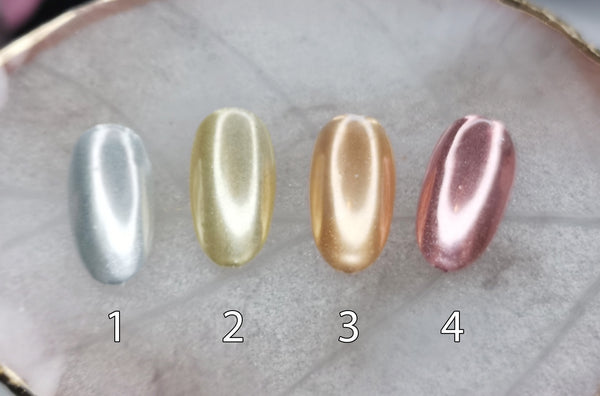Mirror Chrome Nail Powder Holographic Silver Rose Gold Pink Purple Blue  Glitter