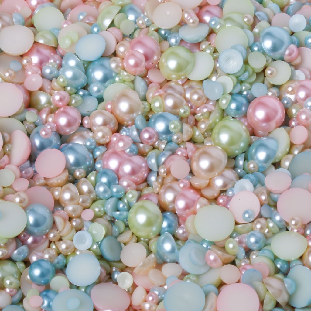 evol bonbons sweet candy 15g mixed sized flat back pearls mix