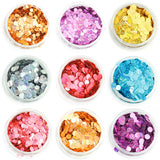 Striped Holographic Disc Glitter Pots