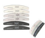 100/180/240 Grit Nail Files Professional Quality Half Moon Buffer Emery Board