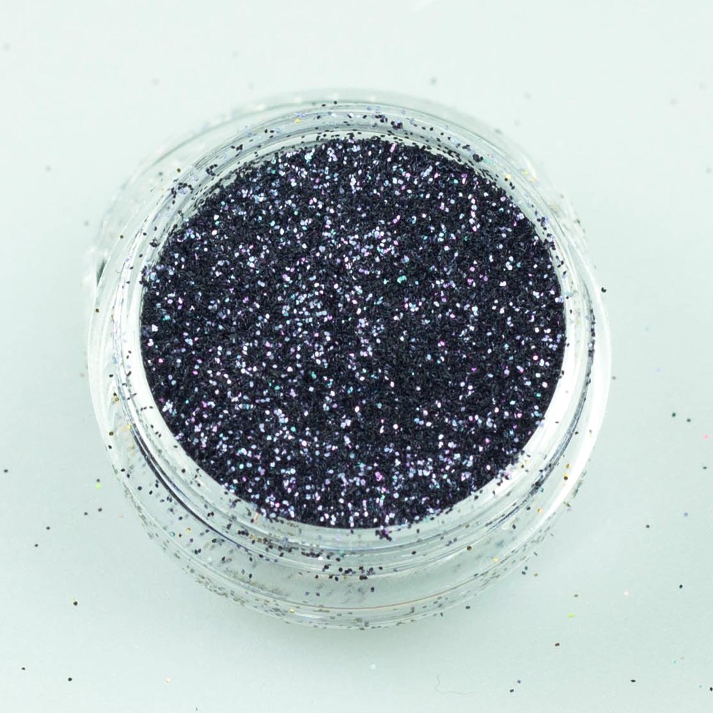 evol charcoal metallic glitter eyeshadow dust pot