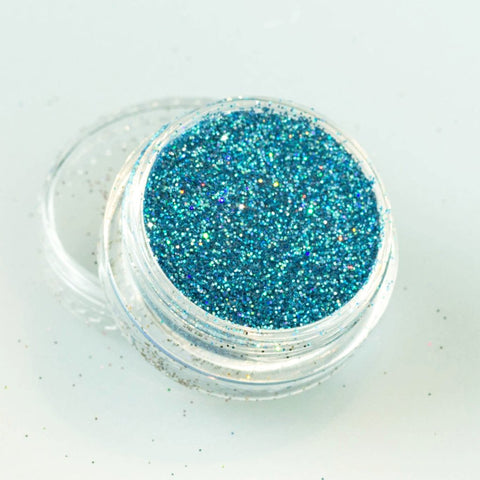 evol electric blue holographic blazing dust face glitter festival essential