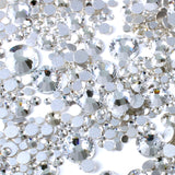 1000pcs Mixed Size ?€�Clear?€‘Glass Rhinestone Face Gems