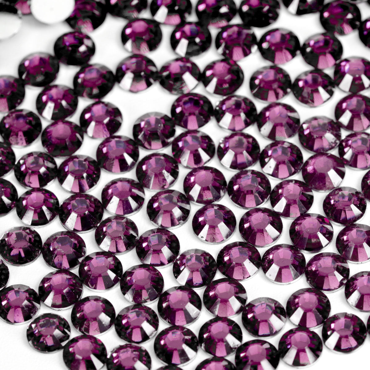 #19 Grape - Bag of Flat Back Rhinestone Face Gems in Choice of 2,3,4,5 or 6mm