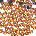 #37 Orange - Bag of Flat Back Rhinestone Face Gems in Choice of 2,3,4,5 or 6mm