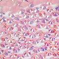 A2 Light Pink Flat Back AB Iridescent Rhinestone Face Gems in 2-6mm