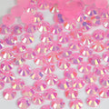 A21 Pink Flat Back AB Iridescent Rhinestone Face Gems in 2-6mm