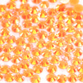 A24 Shocking Orange Flat Back AB Iridescent Rhinestone Face Gems in 2-6mm