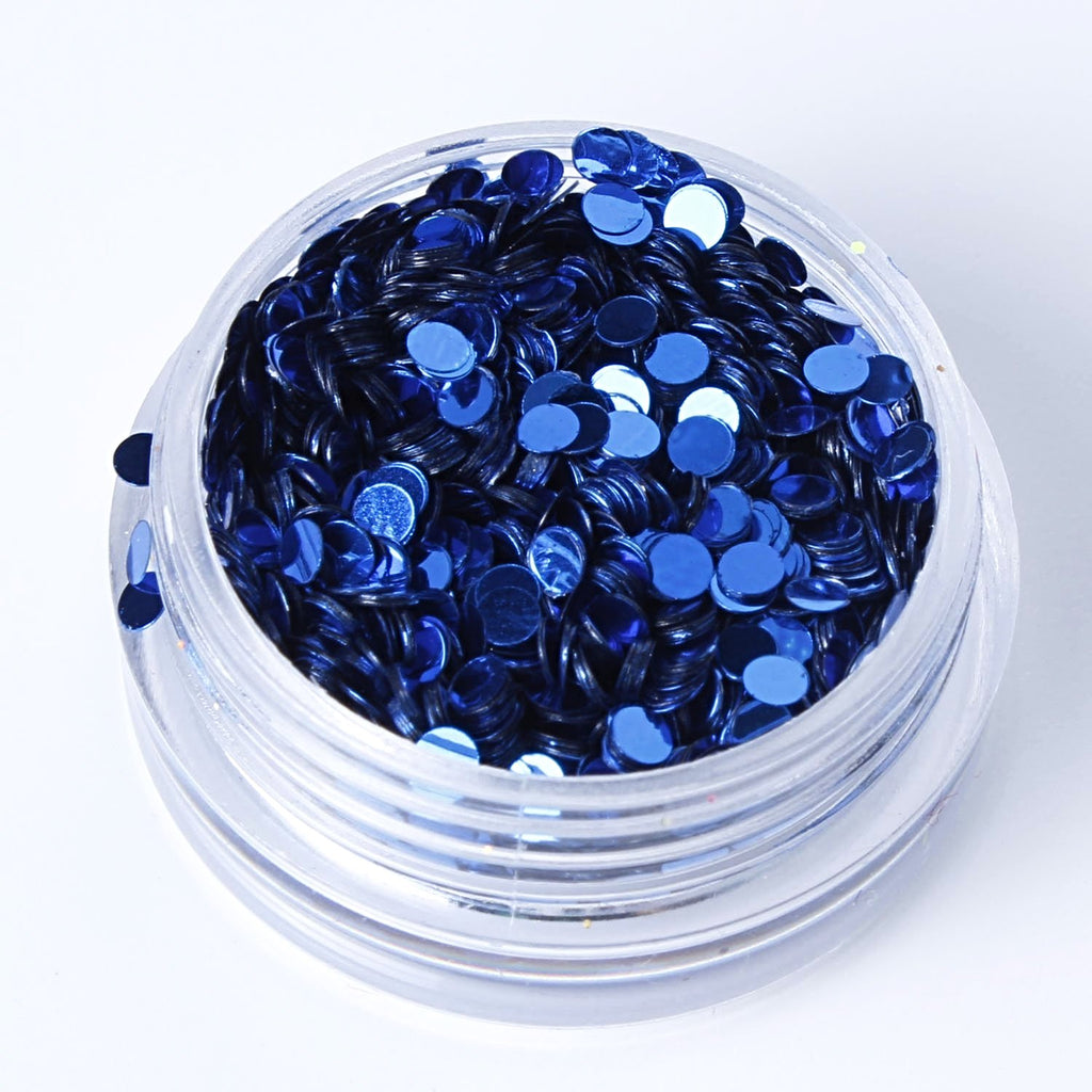 Metallic Royal Blue 2mm or 3mm Disc Shape Cosmetic Glitter