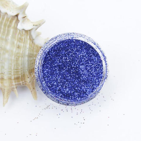 evol royal blue metallic dust face glitter pot
