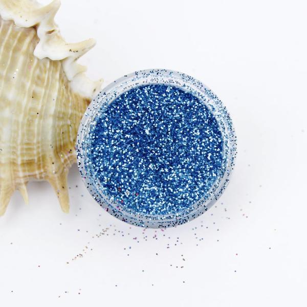 evol brilliant blue metallic dust face glitter