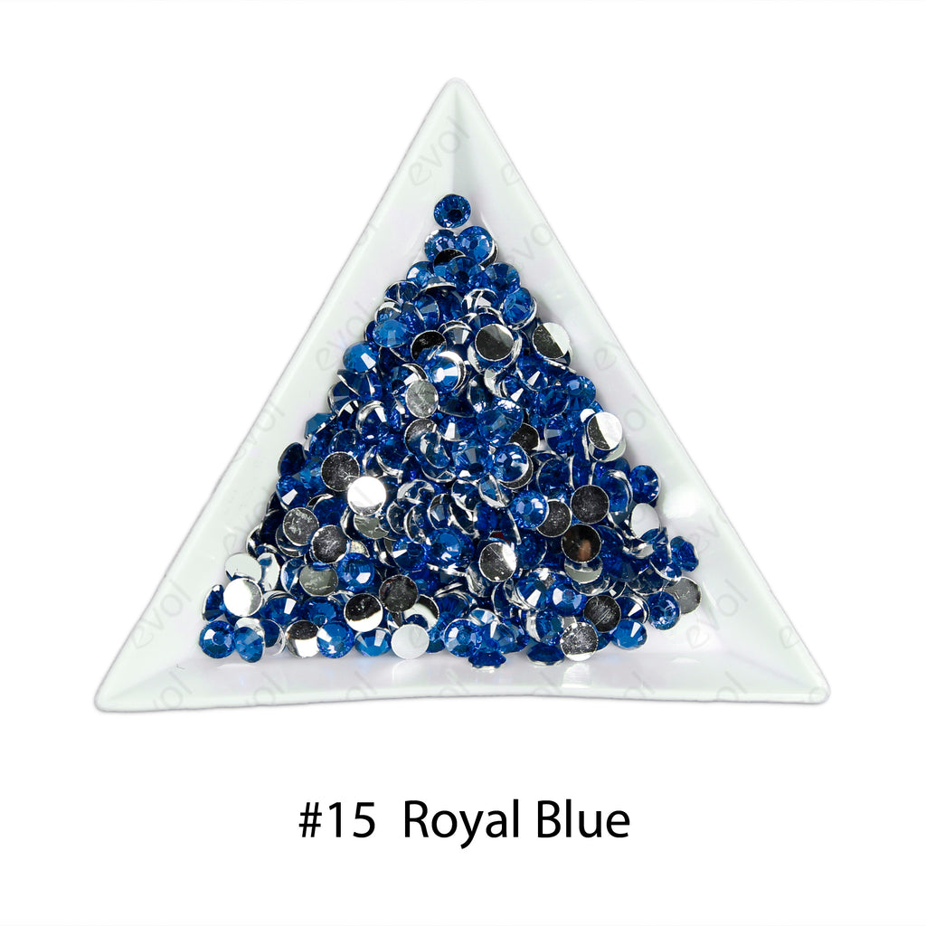 #15 Royal Blue - Bag of Flat Back Rhinestone Face Gems in Choice of 2,3,4,5 or 6mm