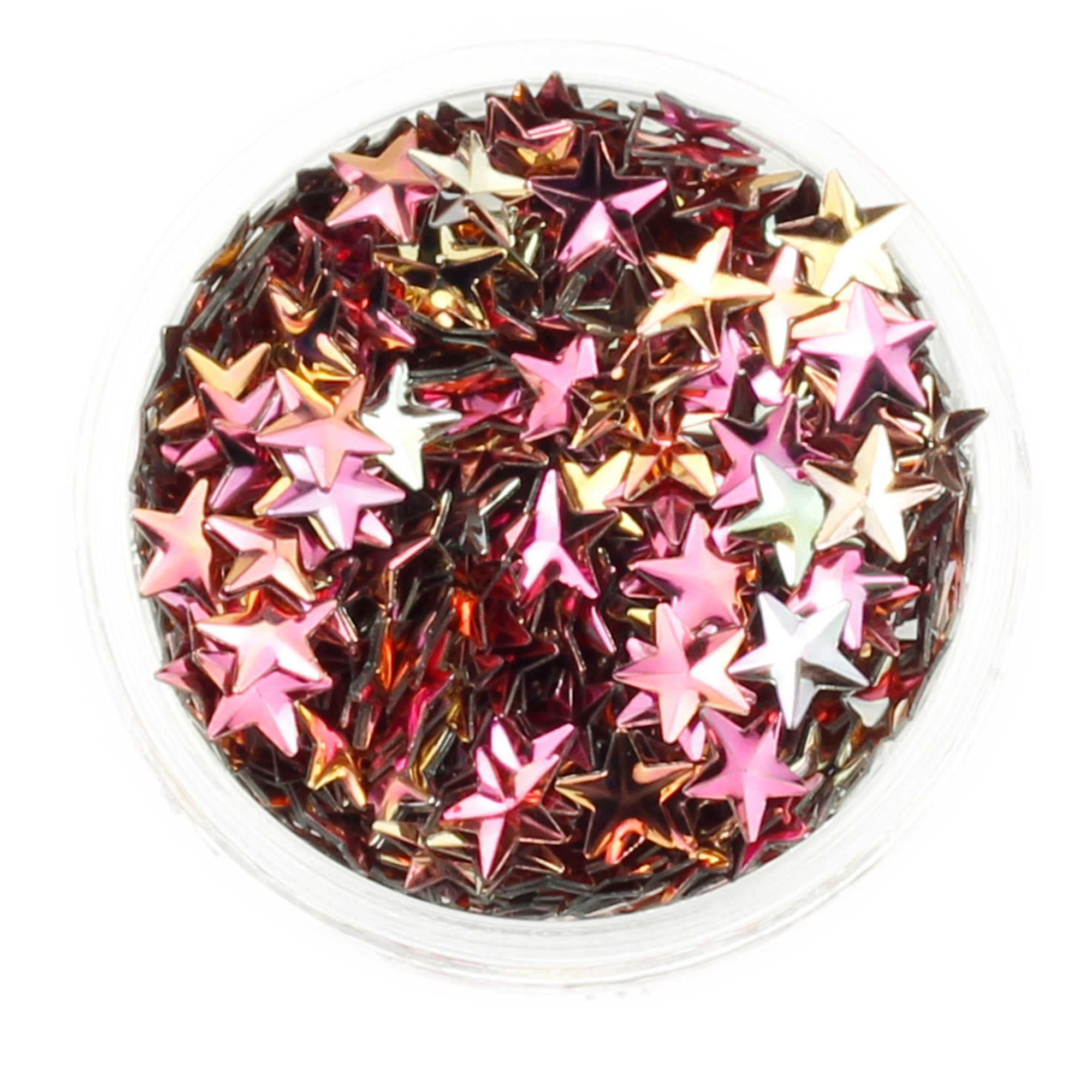 Choice of 12 Colours Duo Chrome 3D Glitter Stars