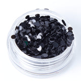 Opaque Black 2mm or 3mm Disc Shape Cosmetic Glitter