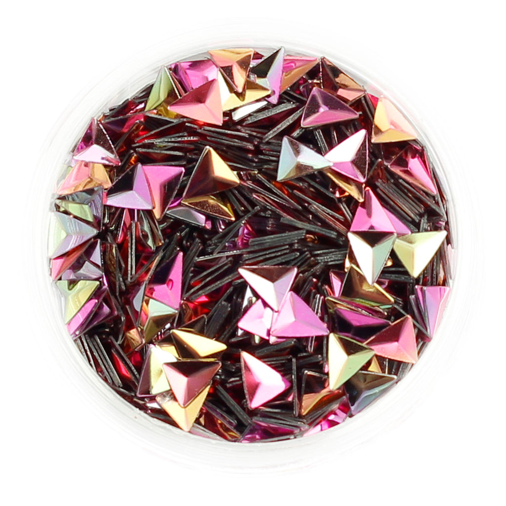 Choice of 12 Colours Duo Chrome 3D Glitter Triangles