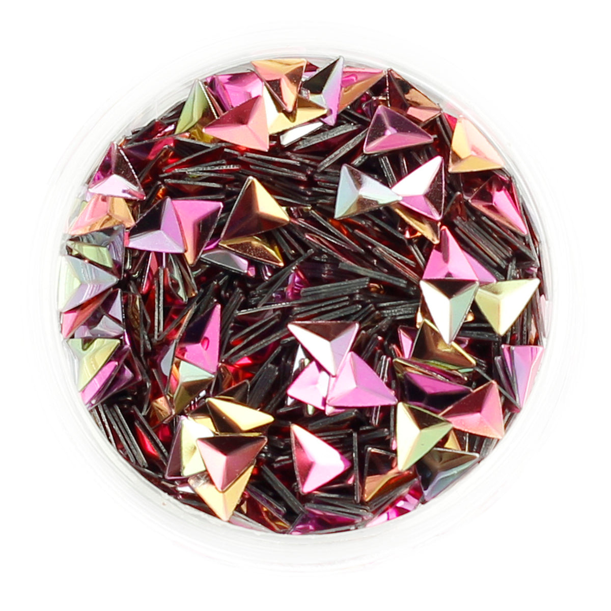 Choice of 12 Colours Duo Chrome 3D Glitter Triangles