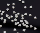50pcs Ivory Cabochon Pearl Face Gems Choice of Shapes