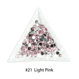 #21 Light Pink - Bag of Flat Back Rhinestone Face Gems in Choice of 2,3,4,5 or 6mm