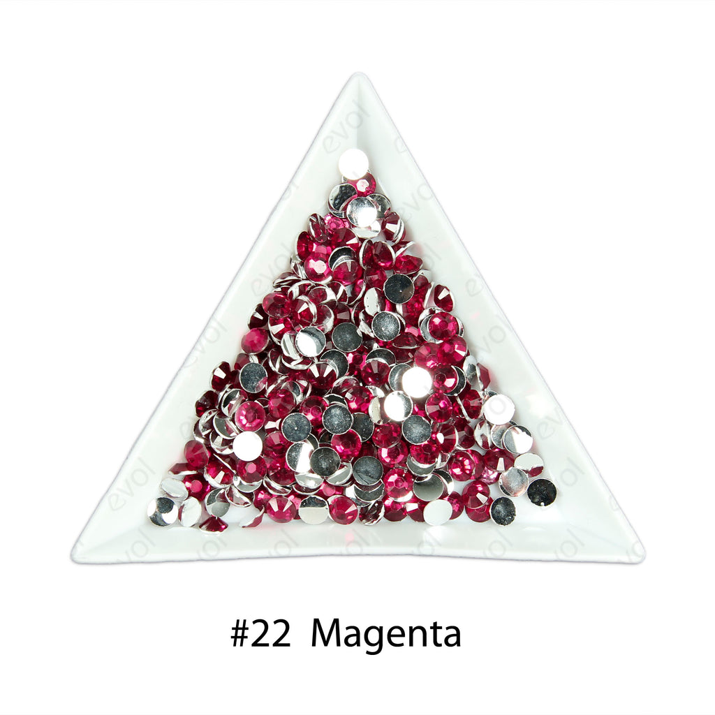 #22 Magenta - Bag of Flat Back Rhinestone Face Gems in Choice of 2,3,4,5 or 6mm