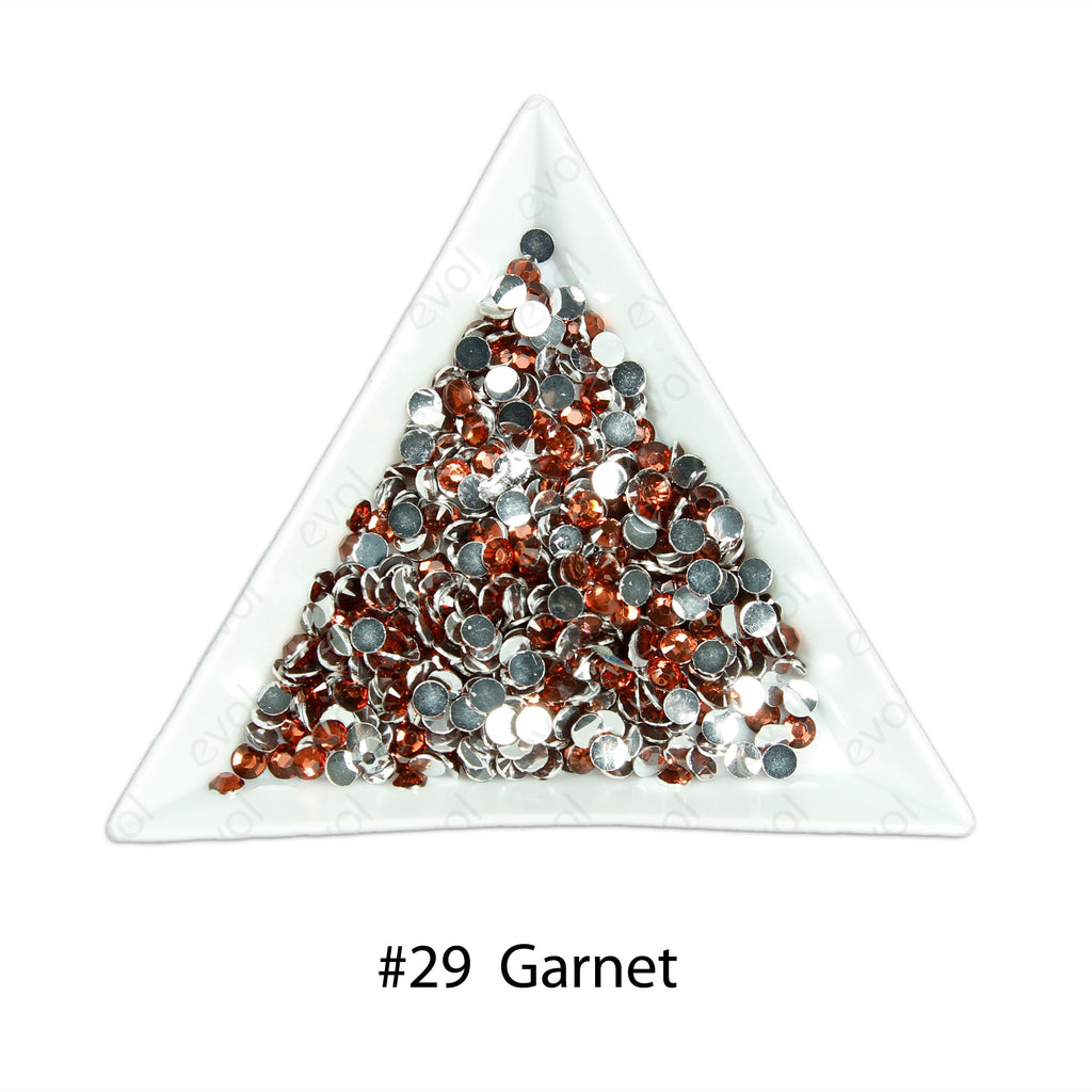 #29 Garnet - Bag of Flat Back Rhinestone Face Gems in Choice of 2,3,4,5 or 6mm