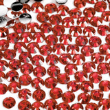 #33 Red - Bag of Flat Back Rhinestone Face Gems in Choice of 2,3,4,5 or 6mm