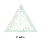 #3 White - Bag of Flat Back Rhinestone Face Gems in Choice of 2,3,4,5 or 6mm