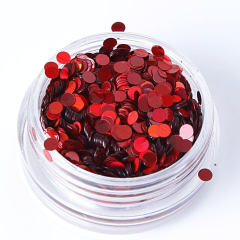Holographic Red 2mm or 3mm Disc Shape Cosmetic Glitter