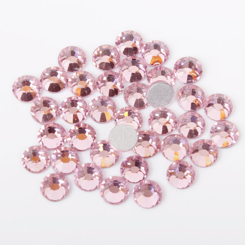 100pcs 【Light Pink】 Glass Rhinestone Face Gems 2mm-5mm