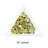 #5 Lemon - Bag of Flat Back Rhinestone Face Gems in Choice of 2,3,4,5 or 6mm