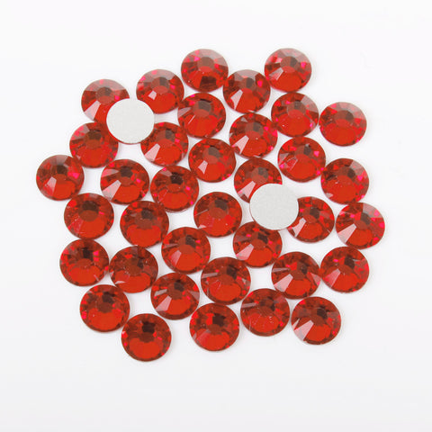 【Red】 Glass Rhinestone Face Gems 2mm-5mm