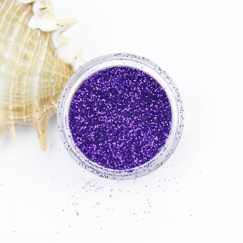 evol metallic purple dust face glitter