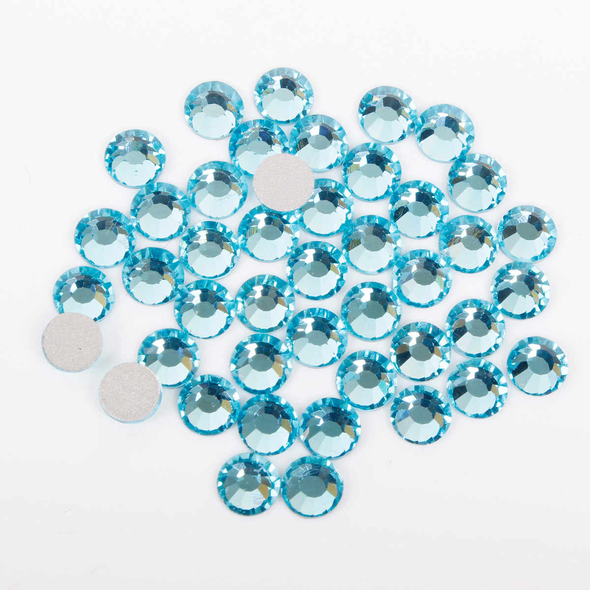 ?€�Blue?€‘Glass Rhinestone Face Gems 2mm-5mm