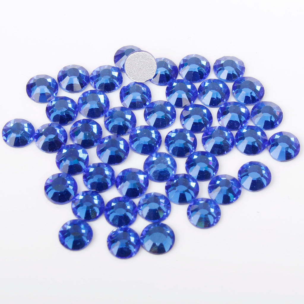 【Royal Blue】 Glass Rhinestone Face Gems 2mm-5mm