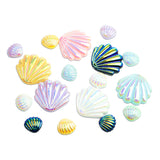 Iridescent Oyster Shell Face Gem Cabochons
