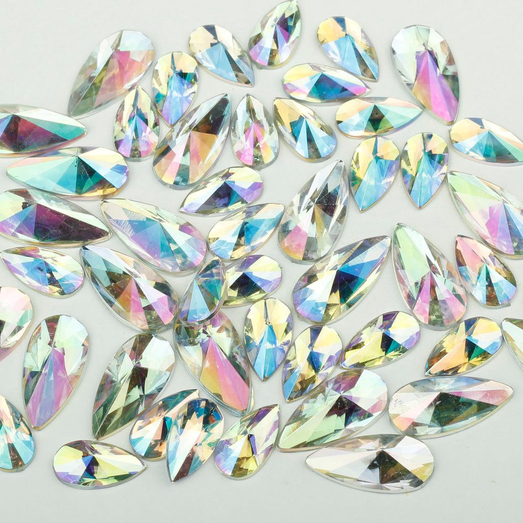"Glitz" 10g Bag of Flat Back Face Gems in a Choice of Shapes