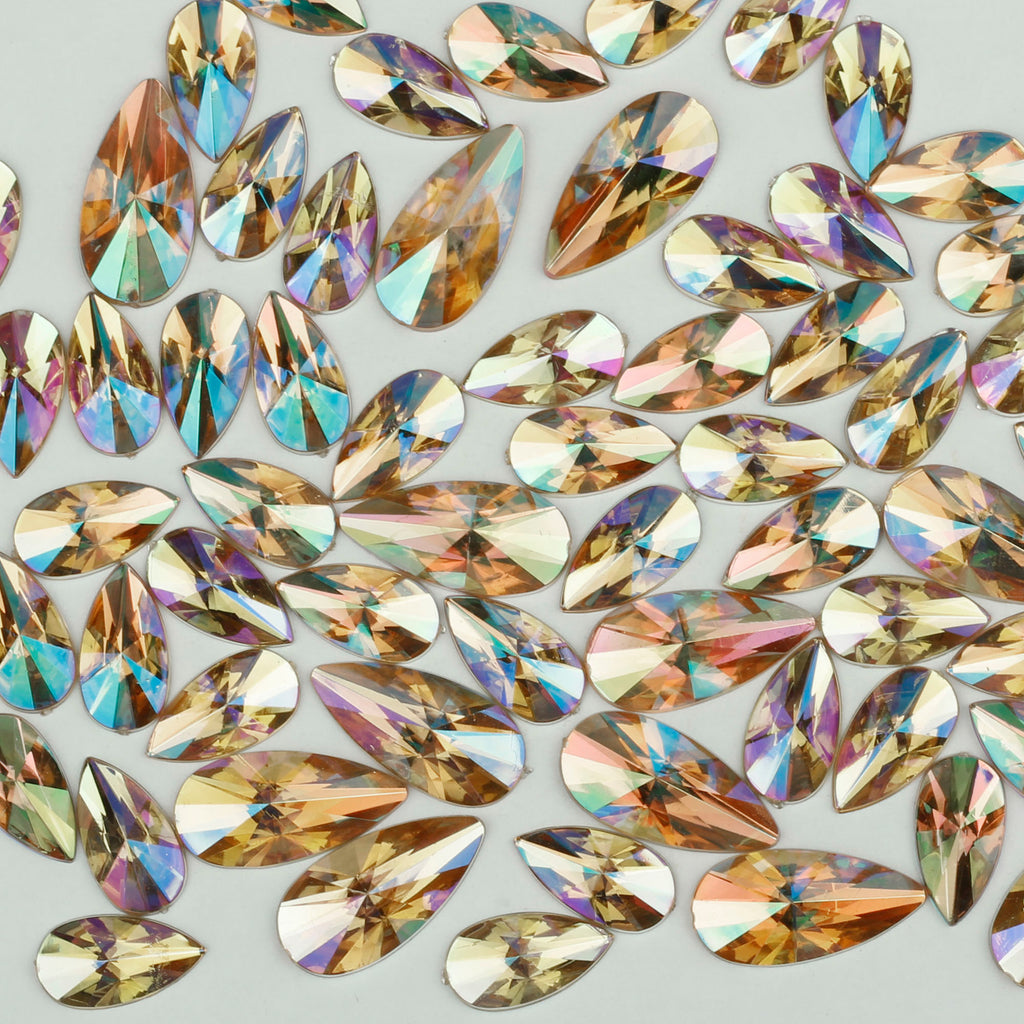 "Prosecco" 10g Bag of Flat Back Face Gems in a Choice of Shapes