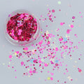 evol powerpuff pink iridescent chunky face glitter mix