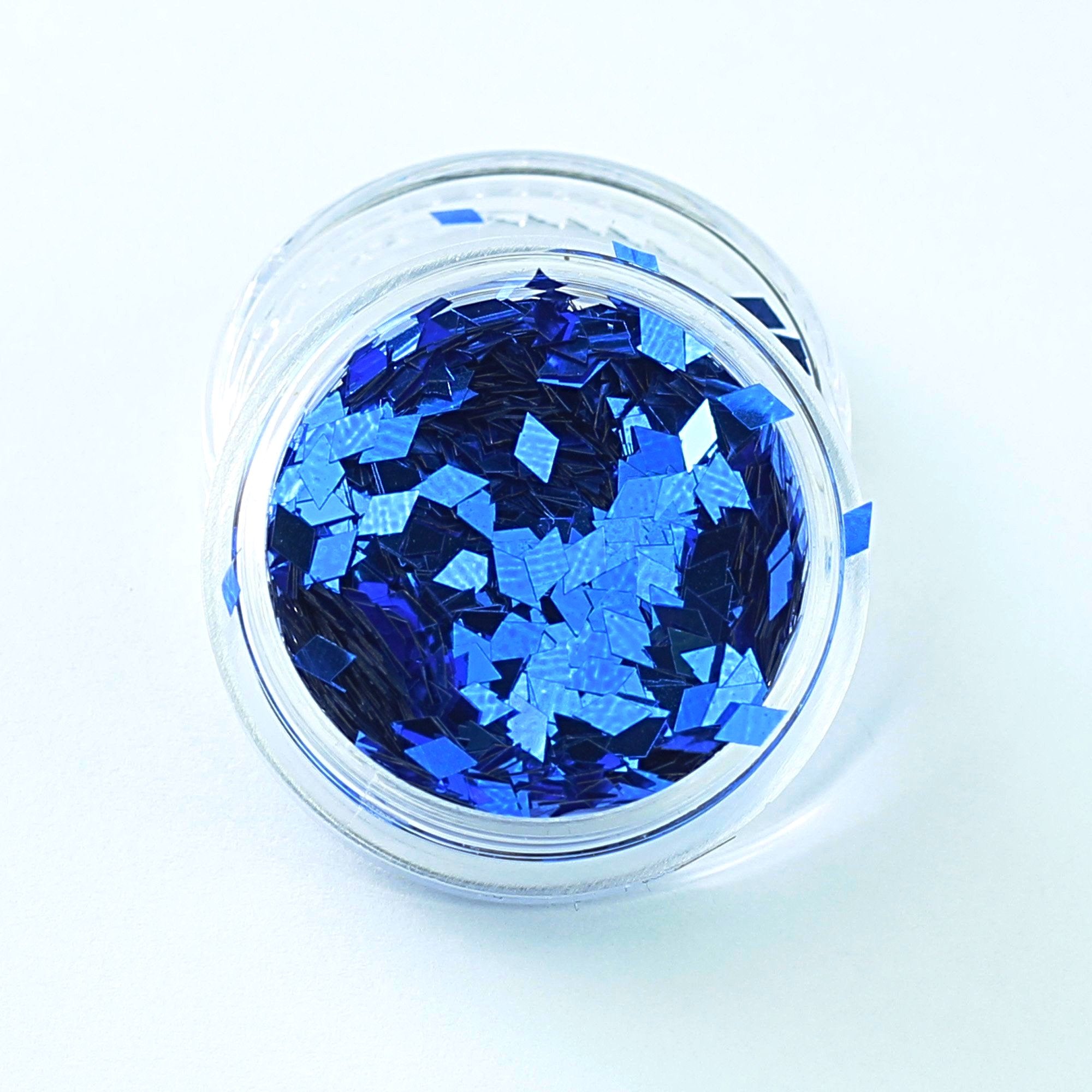 Metallic Royal Blue Diamond Shape Face Glitter Size 1mm - 3mm