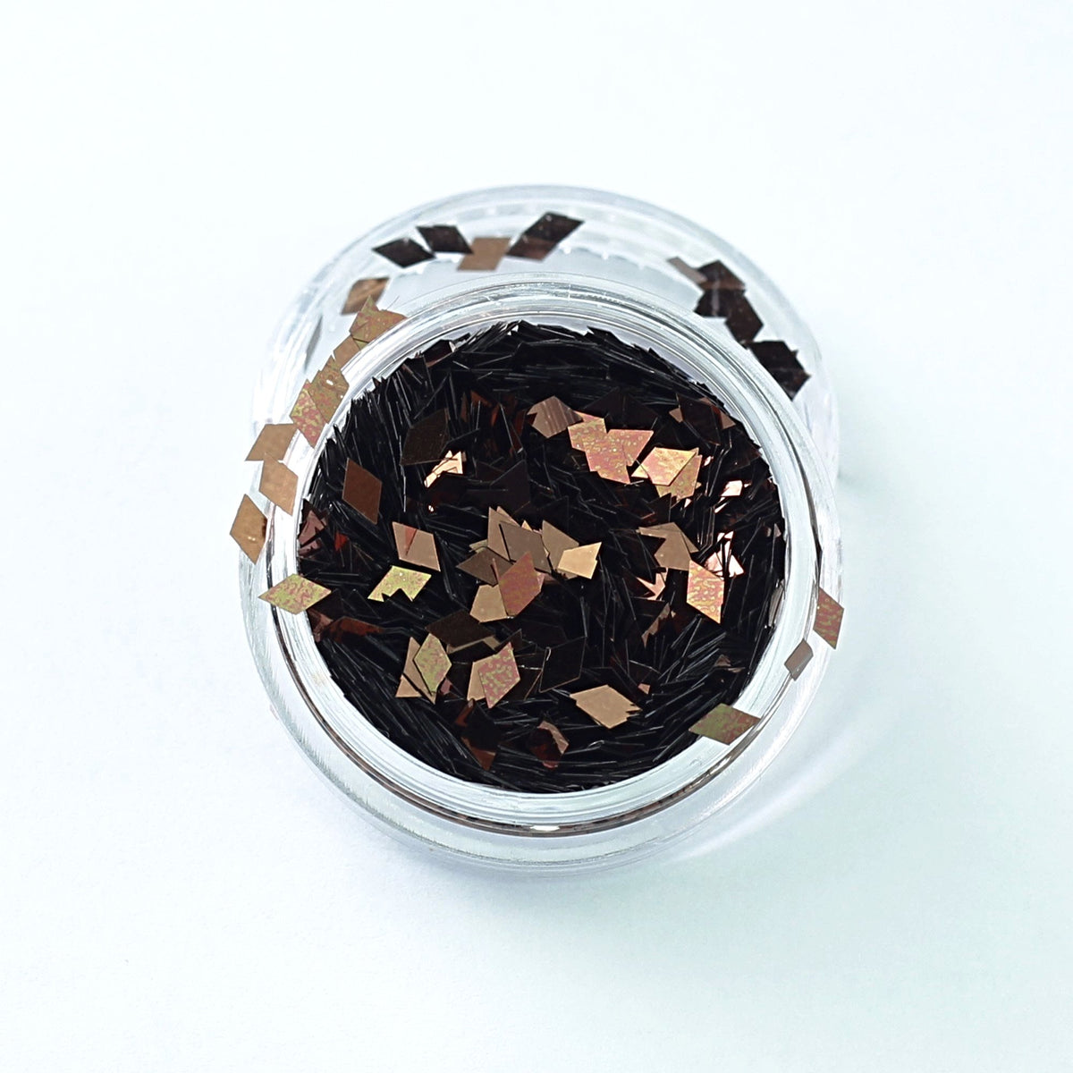 Metallic Coffee Diamond Shape Face Glitter Size 1mm - 3mm